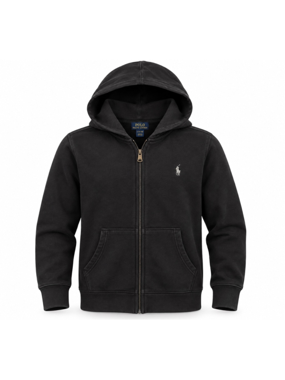 Polo Ralph Lauren Boys Sz XL (18-20) Charcoal Gray Full Zip Pony Logo Hoodie